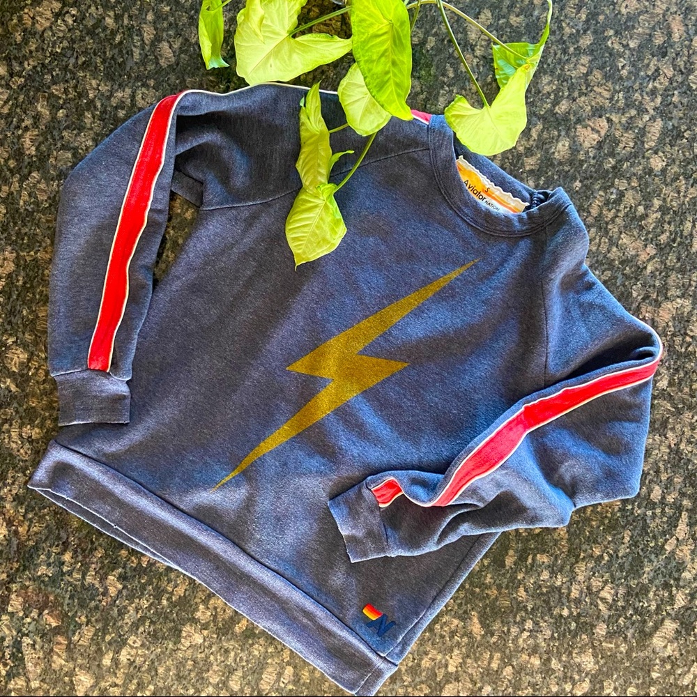 Aviator Nation Vintage Lightning Bolt Sweatshirt